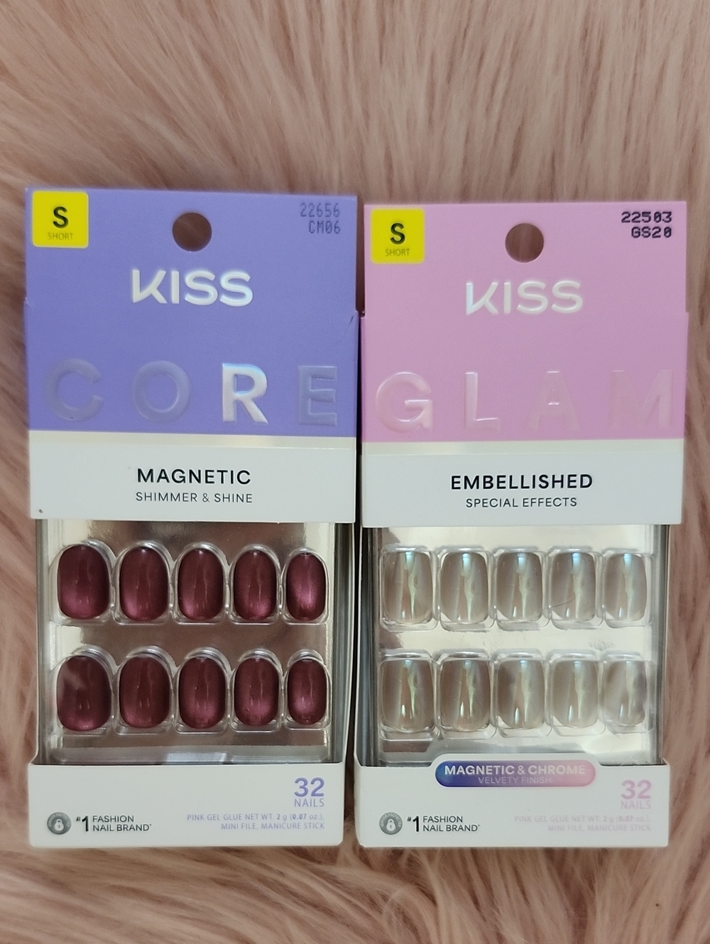 Brand New 2CT BUNDLE KISS CORE MAGNETIC & GLAM EMBELLISHED False Nails-S